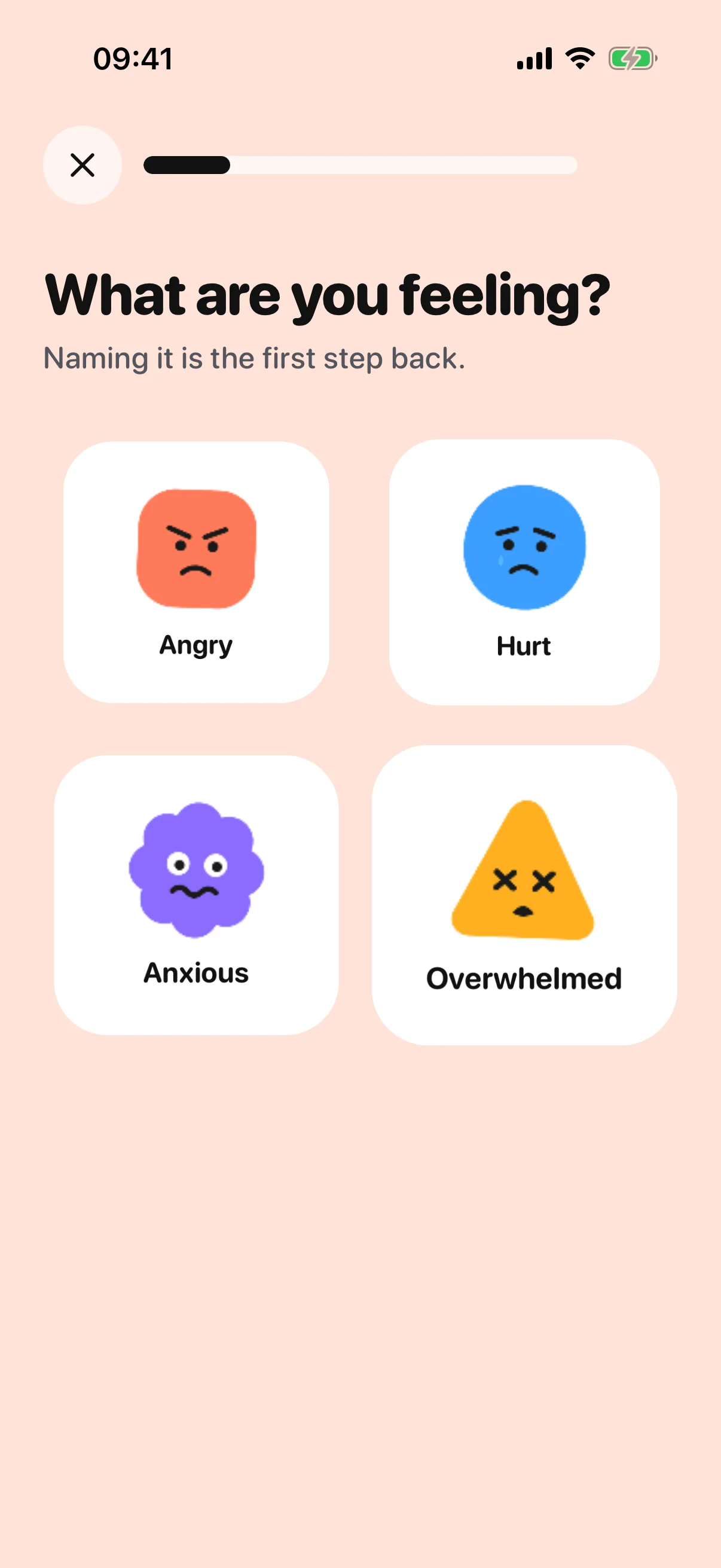 Before reacting: choose what you're feeling